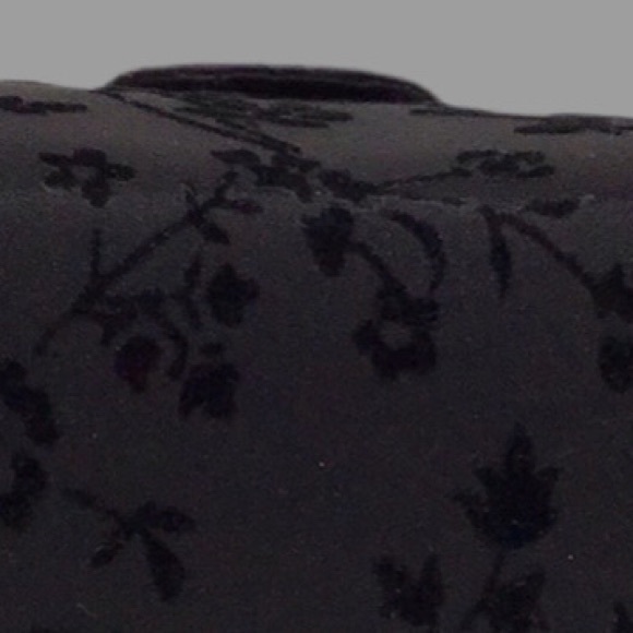 Kf Ltd. Black Velour Flocked Evening Bag w/Loop Handle & Braided Crossbody Strap - Picture 9 of 10